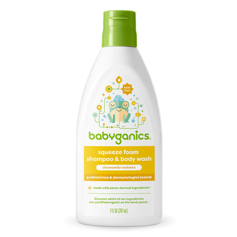 Babyganics Squeeze Foam Shampoo & Body Wash - 207ml