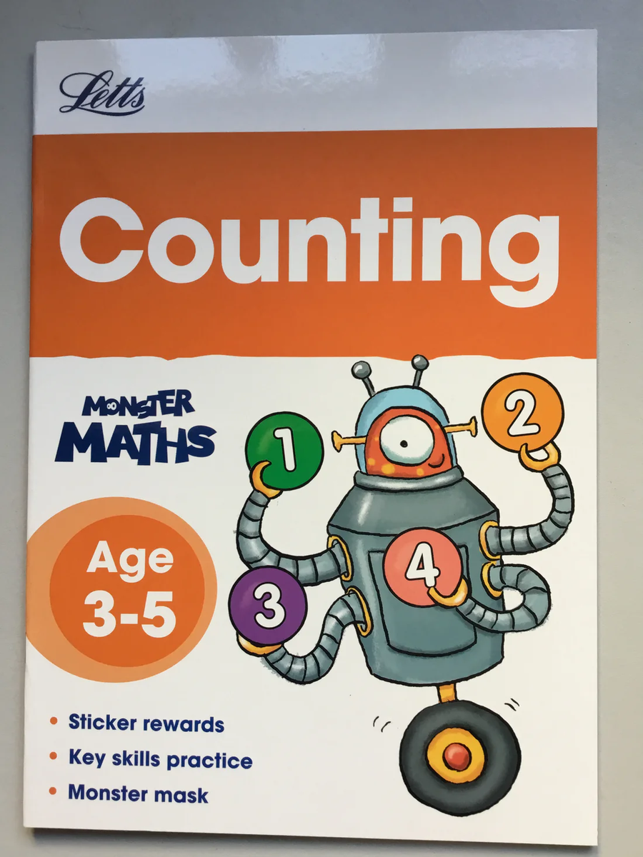 Letts Counting Monster Maths - 3 to 5 Yrs Old