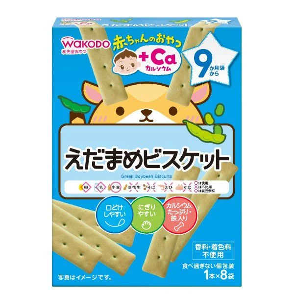 Wakodo Baby Snack + Calcium - Green Soybean Pea