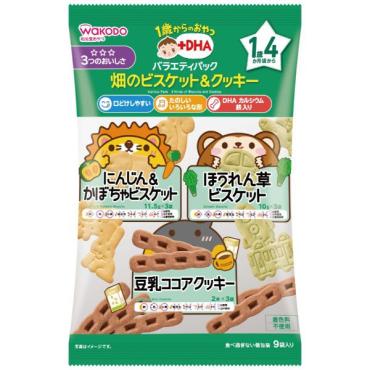 Wakodo Baby Snack + DHA -  Biscuit & Cookie [9bags]