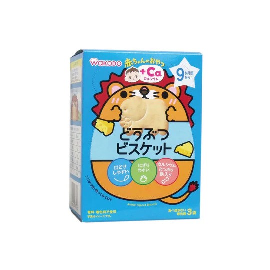 Wakodo Baby Cheese Flavour - Animal Shape Biscuits