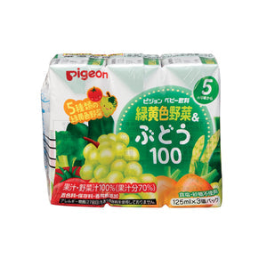 Pigeon - Green & Yellow Vegetable Grape Juice (125ml x 3)