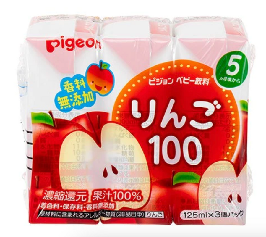 Pigeon - Apple Juice (125ml x 3)