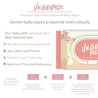 VeganPick Soft Embossing Baby Wipes - 70s