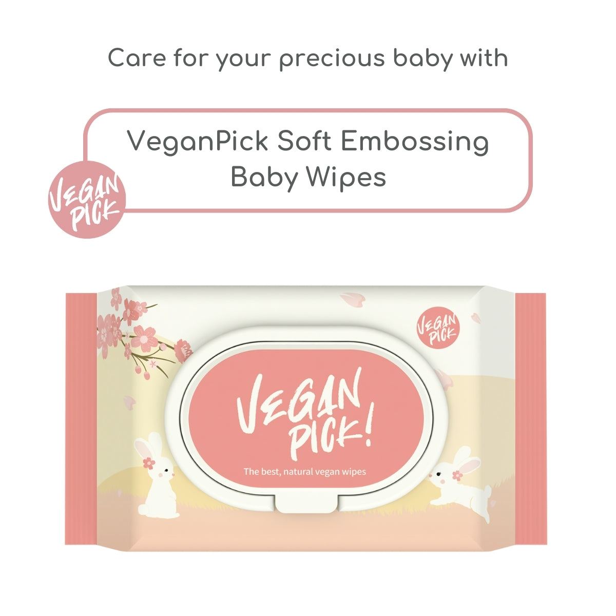 VeganPick Soft Embossing Baby Wipes - 70s